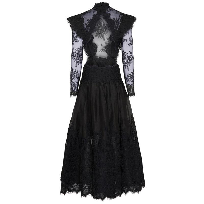Sensual Lace Backless Patchwork Dress