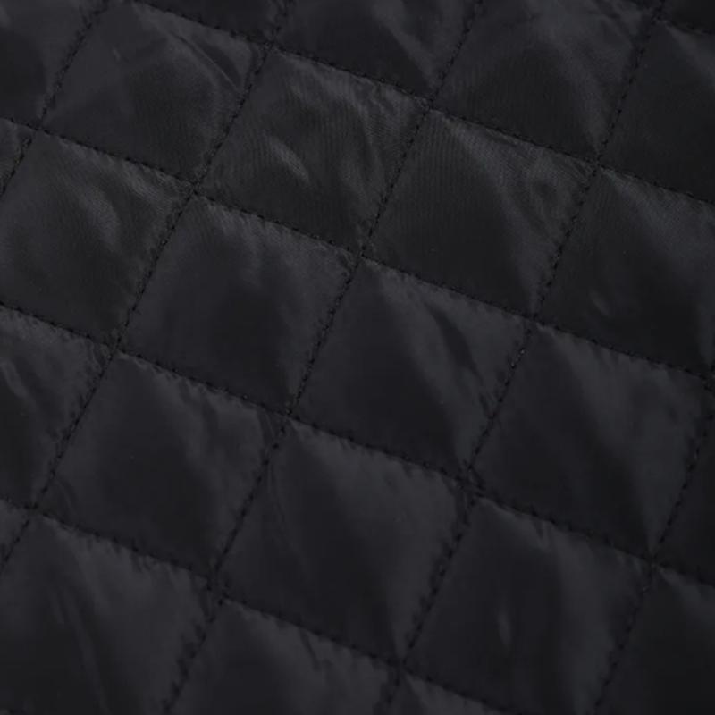 Black Cotton-padded Ruffles Dress Autumn Winter Dress