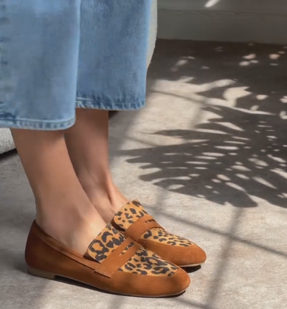 Leopard print loafers