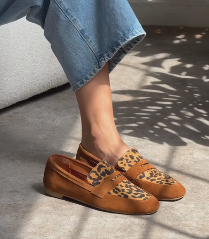 Leopard print loafers