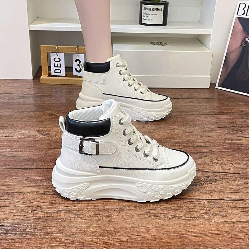 Round Toe Thick Sole Retro Casual Board Shoes