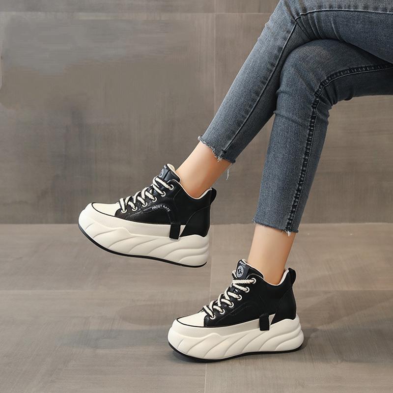 Leather High Top Soft Sole Casual Women's Shoes – usualook