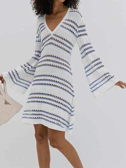 Knitted Stripe Mini Dress