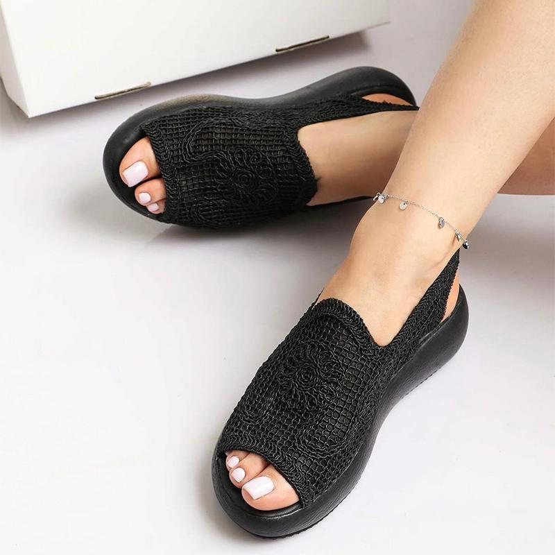 Women's Linen Knit Soft Sole Sandals