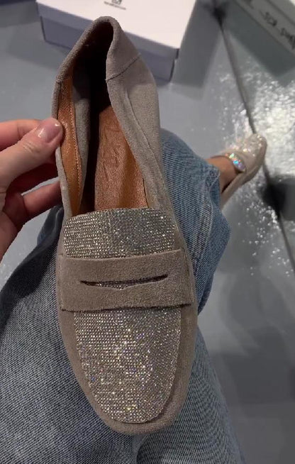 Sequined Khaki Espadrilles