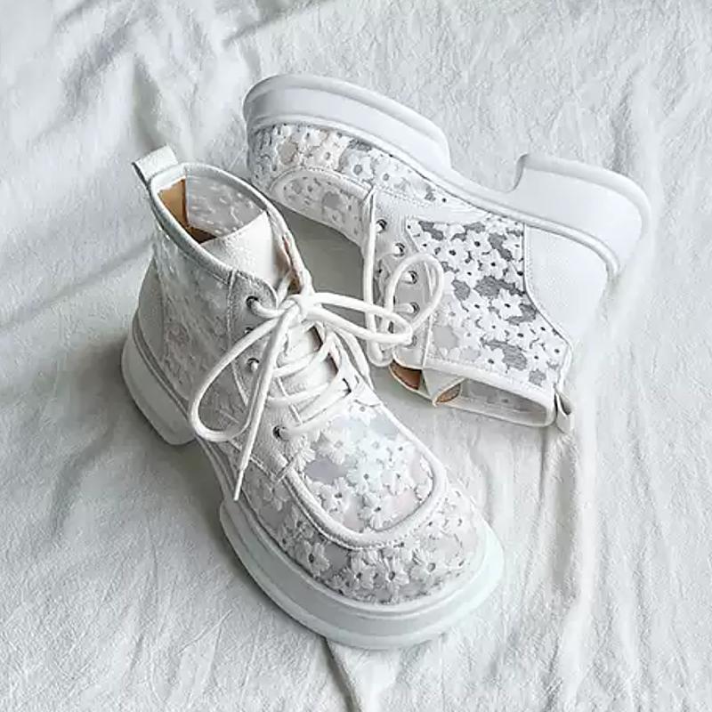 Women's Lace Embroidered Summer Sandal Boots