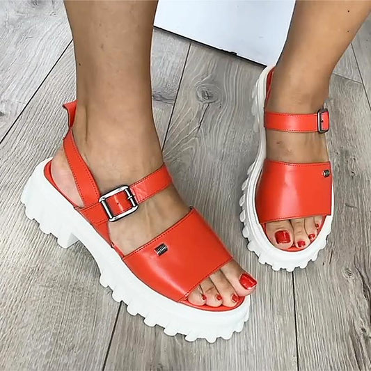 Buckle Muffin Thick Bottom Casual Women Sandals
