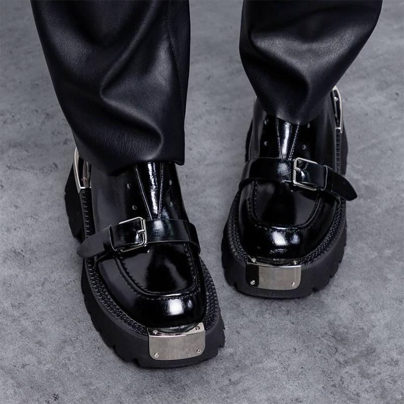 Vintage Punk Leather Loafers