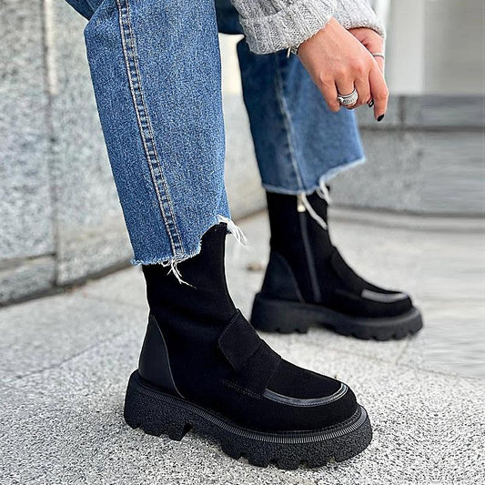 Women's Matte Suede Warm Boots