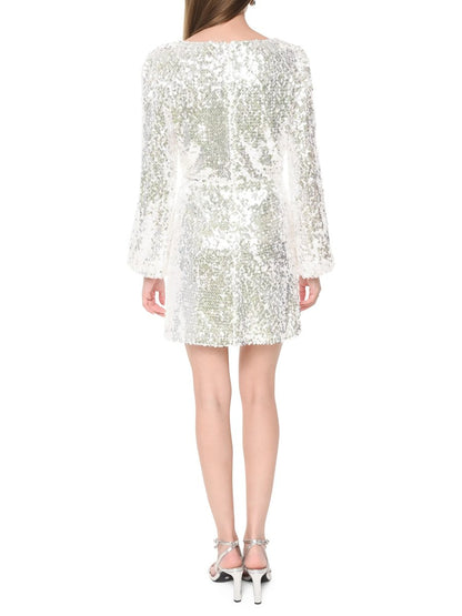 Long Sleeve Sequin Mini Dress