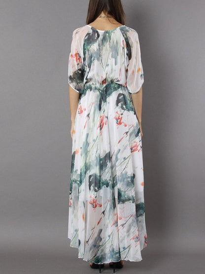 Paint In Grace Watercolor Maxi Dress