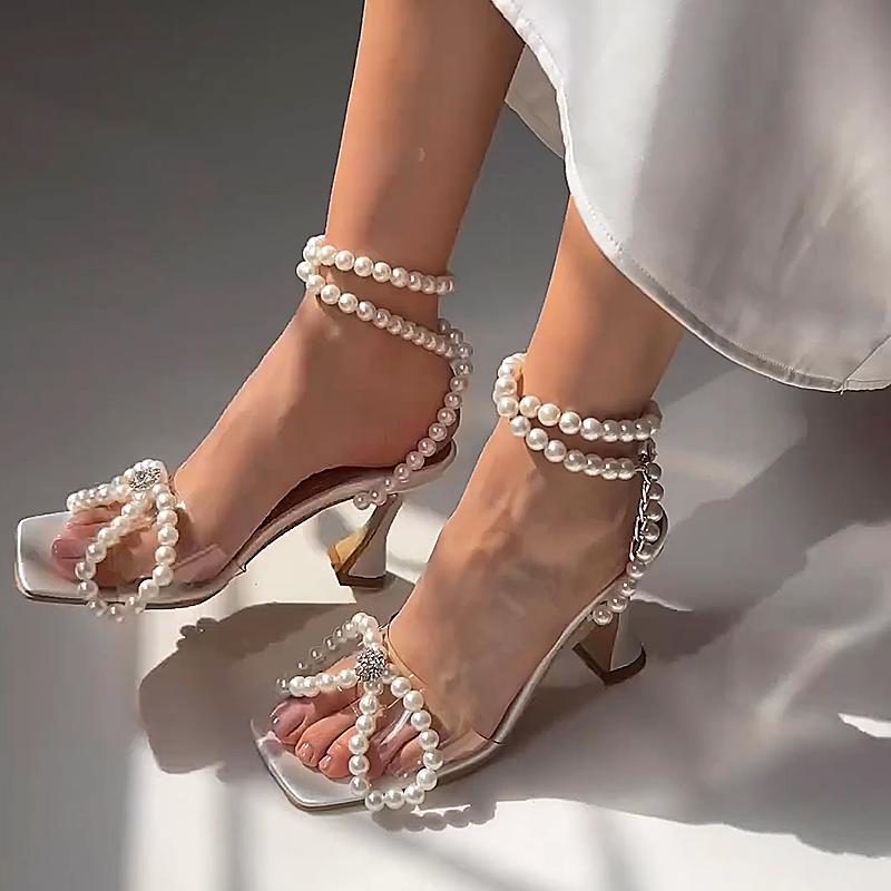 Pearl Art Women's Heeled Sandals
