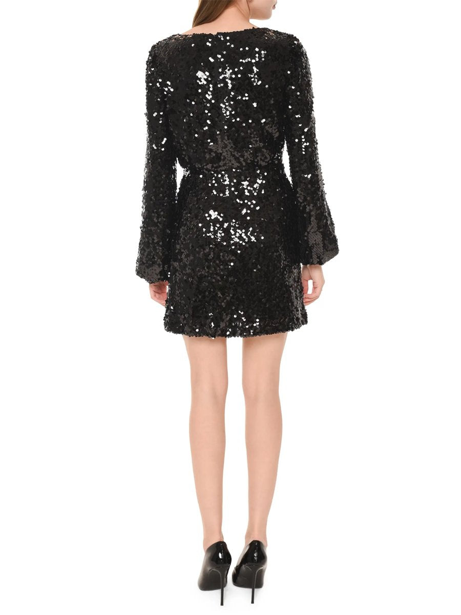 Long Sleeve Sequin Mini Dress