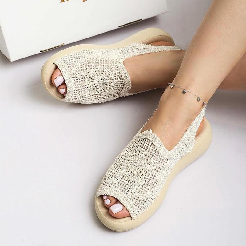 Women's Linen Knit Soft Sole Sandals
