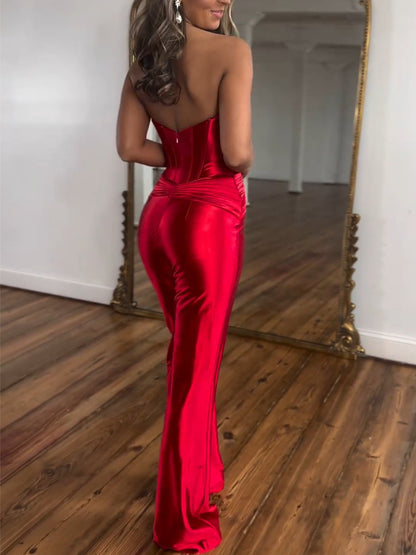 Flowing Satin Sexy Jumpsuit