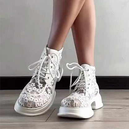 Women's Lace Embroidered Summer Sandal Boots