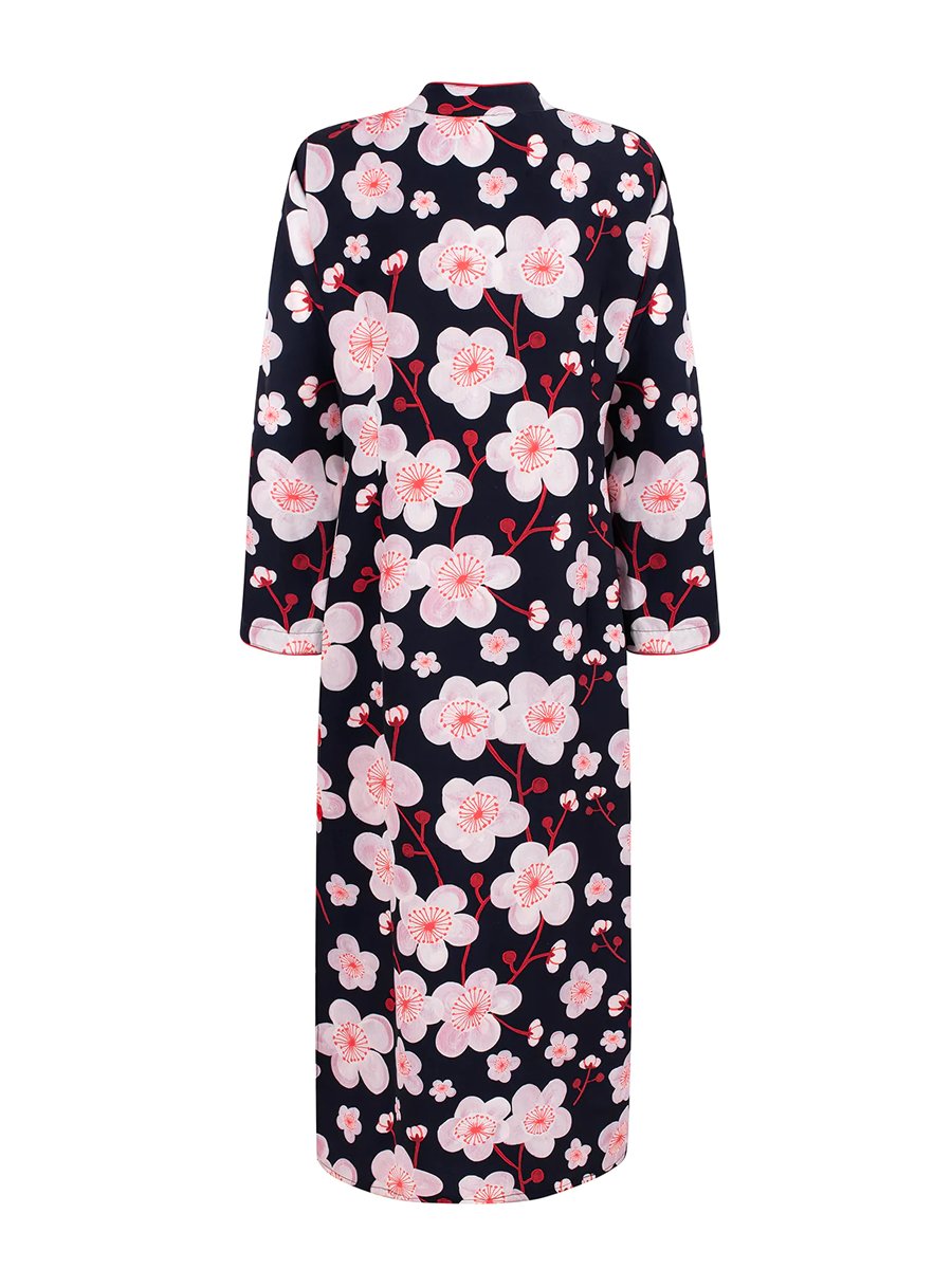 Cherry Blossom Print Maxi Dress