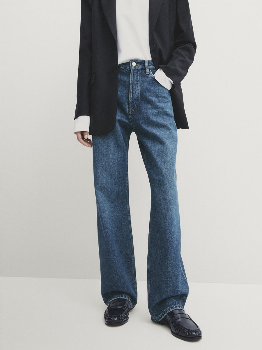 Straight High-waist Loose Jeans
