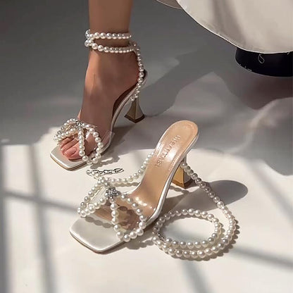 Pearl Art Women's Heeled Sandals