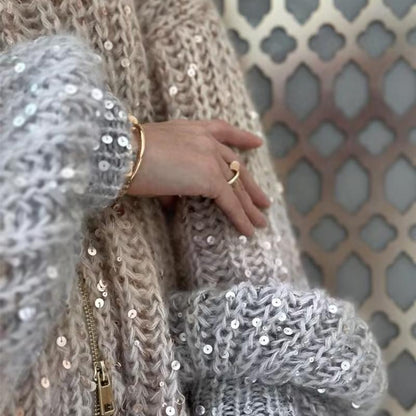 Sequin Hand Knit Cardigan