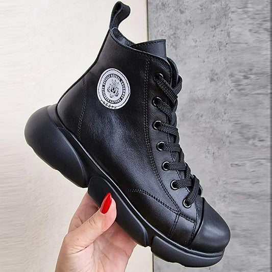 Women's Soft Sole Leather High Top Sneaker