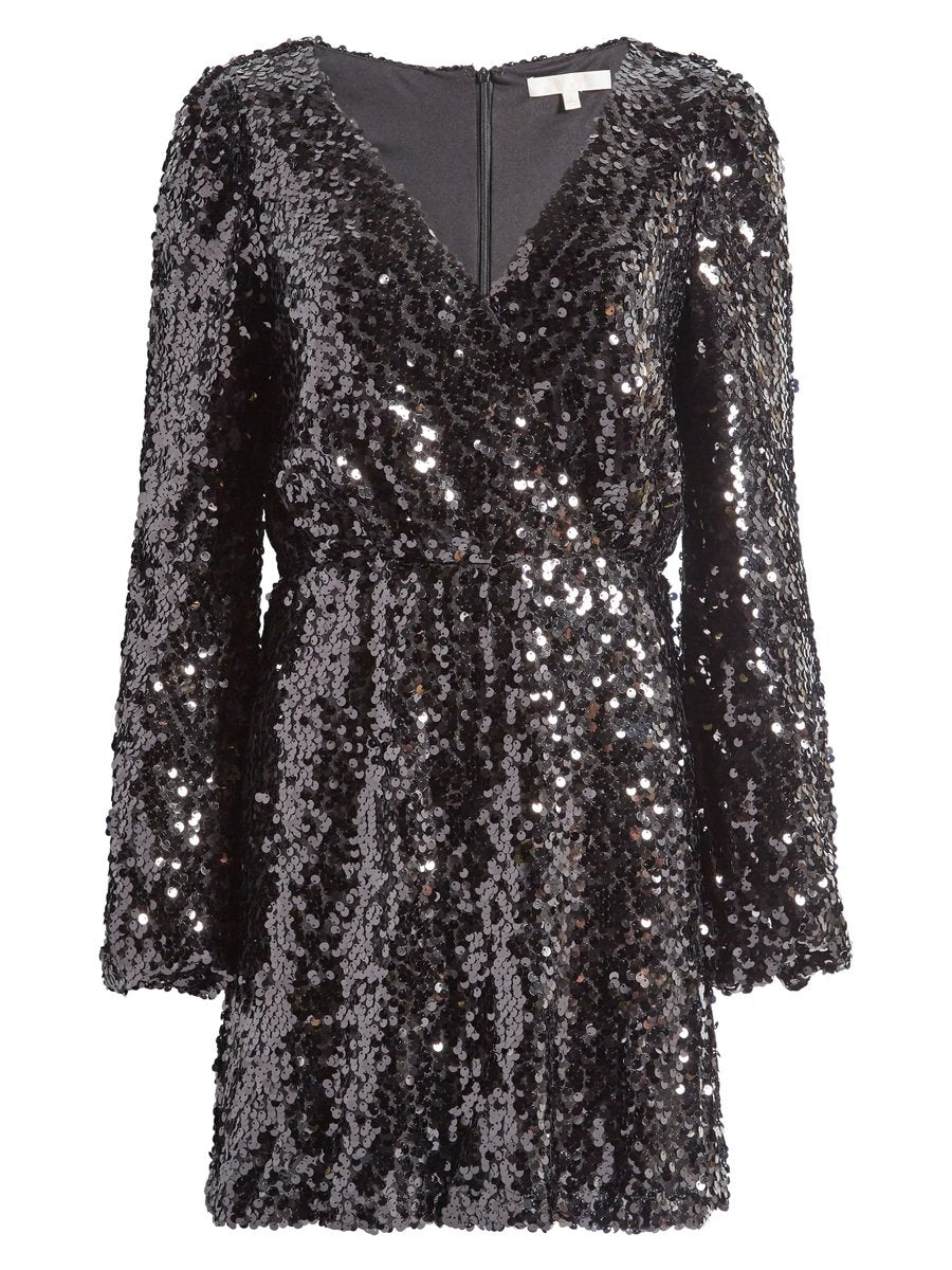 Long Sleeve Sequin Mini Dress