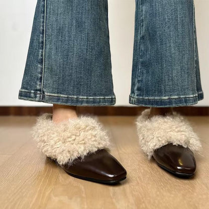 Women's Wool Leather Loafers