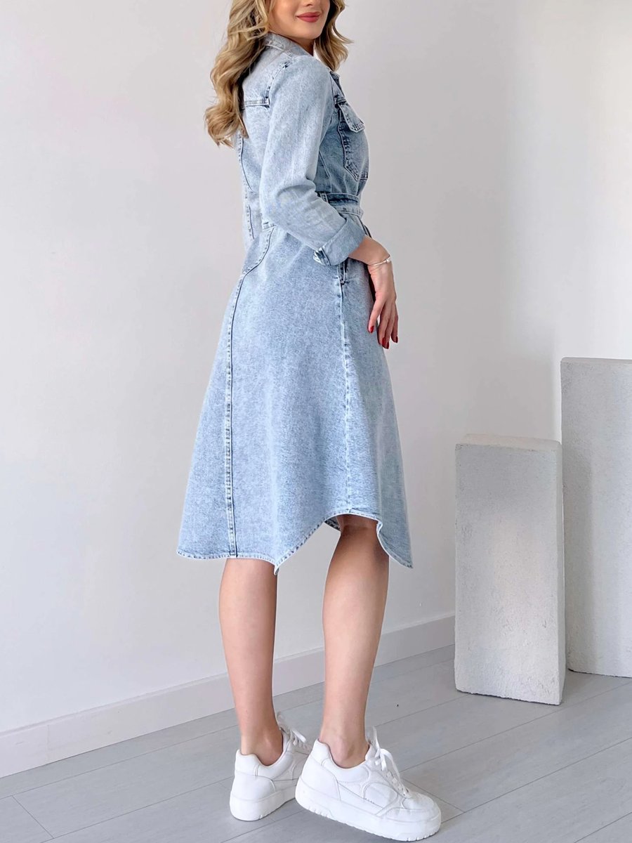 Denim Shirt Midi Dress