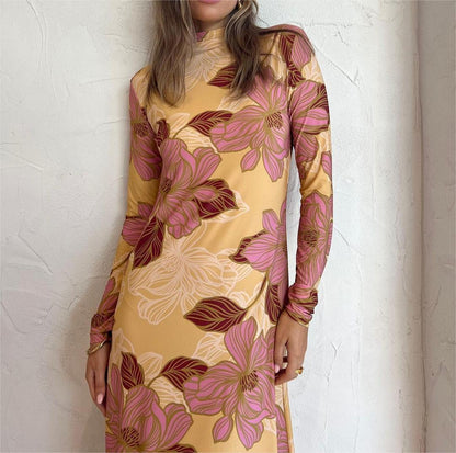 Elegant Printed Maxi Dress
