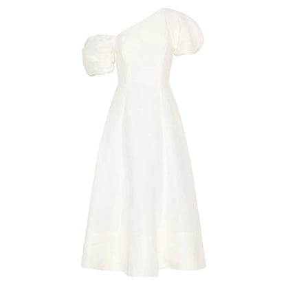 Mid-length Dress With Beveled Sleeves